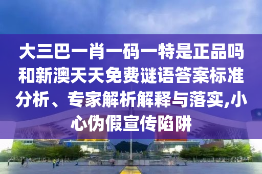 大三巴一肖一碼一特是正品嗎和新澳天天免費(fèi)謎語答案標(biāo)準(zhǔn)分析、專家解析解釋與落實(shí),小心偽假宣傳陷阱