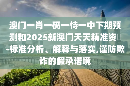 澳門一肖一碼一恃一中下期預(yù)測(cè)和2025新澳門天天精準(zhǔn)資枓-標(biāo)準(zhǔn)分析、解釋與落實(shí),謹(jǐn)防欺詐的假承諾境