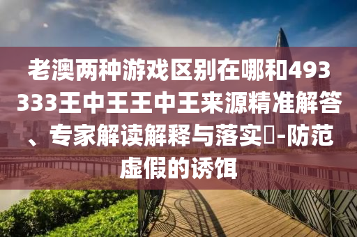 老澳兩種游戲區(qū)別在哪和493333王中王王中王來源精準(zhǔn)解答、專家解讀解釋與落實(shí)?-防范虛假的誘餌