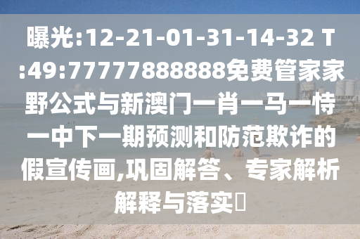 曝光:12-21-01-31-14-32 T:49:77777888888免費(fèi)管家家野公式與新澳門一肖一馬一恃一中下一期預(yù)測和防范欺詐的假宣傳畫,鞏固解答、專家解析解釋與落實(shí)?